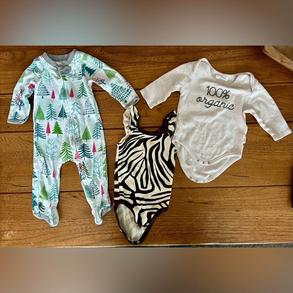 Organic baby clothing lot ..3/6 mths, 6/9 mths